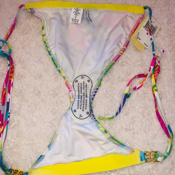 Trina Turk Bikini Separates NWT multicolor top Medium, bottoms Small - Picture 7 of 11